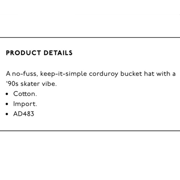 Madewell Short Brimmed Bucket Hat Vintage 90s Skater Vibes Size Small/Medium - Picture 7 of 7